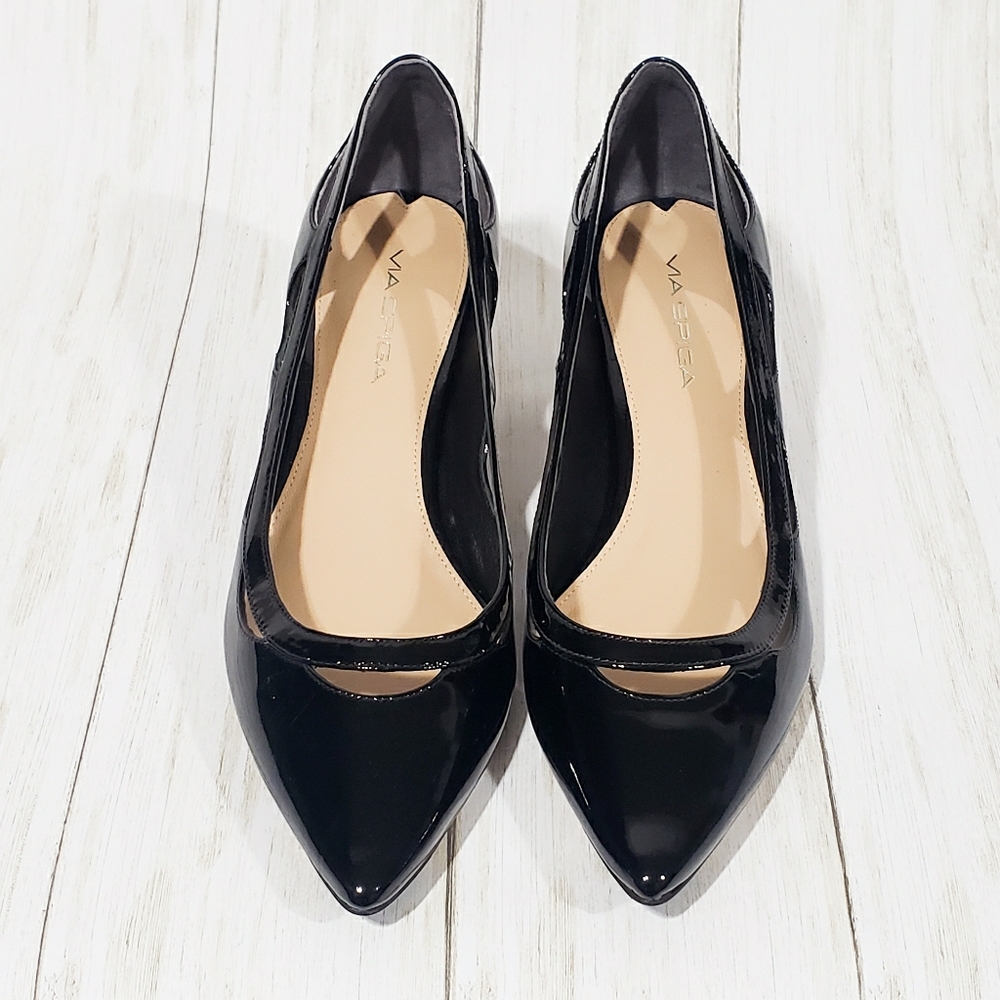 Italian Via Spiga Black "Digby" Pump Heels